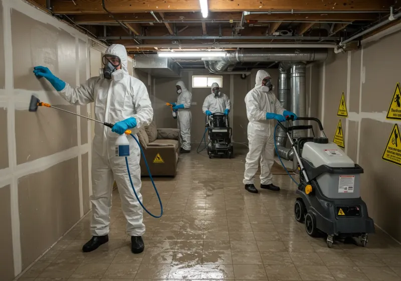 Basement Moisture Removal and Structural Drying process in Waimanalo, HI